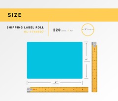 DYMO LW 1744907 BLUE 4XL 4×6 4″x6″ – (15) Rolls All-Purpose Labels – FREE SHIP