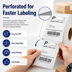 4Rolls Compatible DYMO 30334 Multipurpose Barcode Labels 2-1/4″ x 1-1/4″ LW450