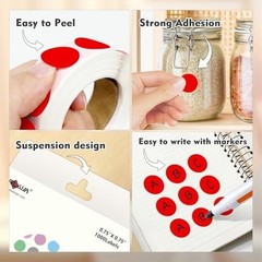 Color Coding Labels 3/4 Inch, 10000 Round Dot Stickers, Permanent Adhesive for O