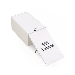 Fanfold 4”x 6” Direct Thermal Shipping Labels Self Adhesive, 500 Postage Mail…