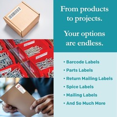 White Sticker Address Labels – 3″ x 1″ – Laser/Inkjet Compatible – 18 per She…