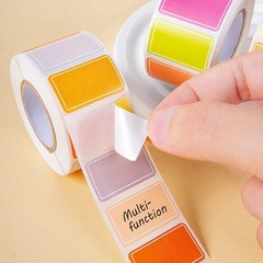 500PCS Roll Color Label Sticker Self Adhesive Index File Classification Paper