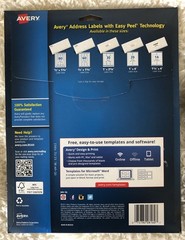 Avery 8160 Easy Peel White Inkjet Address Labels 1 X 2 5/8 Pack of 750 +480 READ