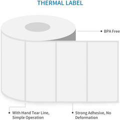 Essential 4″X2″ Direct Thermal Barcode Labels, Shipping Labels, 750 Labels of Ro