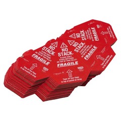 Lot of 30 Uline S-22361 “No Stack” Pallet Cone, Red Color, 8 x 8 x 10in