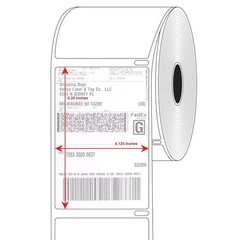 80 Rolls 220/Roll 4×6 Thermal Shipping Labels Blank Dymo 4XL Compatible 1744907