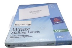 2003 Avery 5360 White Mailing Address Labels – Copier 2100 Labels Sealed