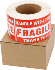 3″ X 5″ Fragile Stickers Handle with Care Warning Packing/Shipping Labels – Perm