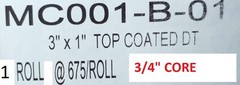 3″x1″ Direct Thermal Labels 675/Roll Zebra Compatible 3/4″ Core New Open Box