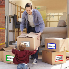 160Pc Moving Box Labels 6×4 Color Coded Writable Packing Stickers Home Organizat