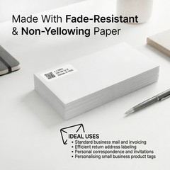 1.75″ X 0.5″ Matte White Return Address Labels (100 Sheets, 8000 Stickers) Ma…