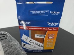 Brother Genuine DK-4205 Removable Continuous Length White Paper Labels