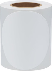 Hybsk White Permanent Color-Code Dot Stickers round Semi Gloss Paper Stickers Ad