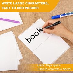 100 Pcs Storage Bin Labels, 6 X 4 Inch Blank Stickers with Marker | Tear-Resista
