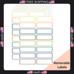 STARLIBOO Removable Labels, Removable Colored Labels Stickers, Self-Adhesive