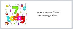 Personalized Return Address Labels 7th Birthday Buy 3 get 1 free (bo 977)