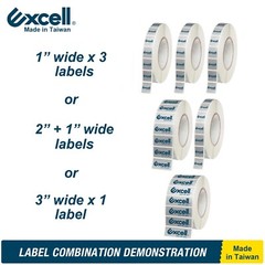 Excell Manual Label Dispenser 1″-3″ Wide 3″ Core, C-Clamp Easy Peel-Off