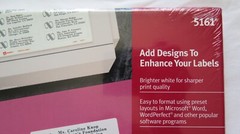 AVERY White Address Labels 5161 Laser 1”x4” 2000 labels
