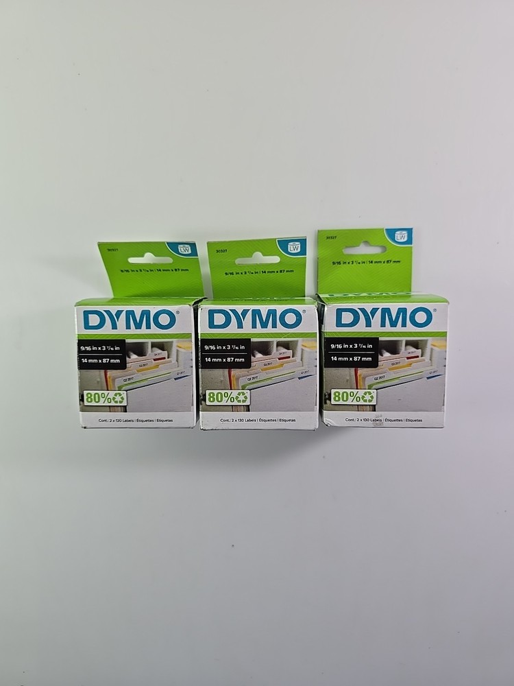 Dymo 30327 LabelWriter File Folder Labels White 14mm x 87mm 3 Boxes