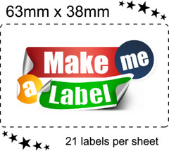 420 Personalised LOGO FULL Colour Rectangle Stickers CUSTOM PRINTED Labels