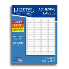 White Return Address Labels 1.75″ x 0.5″ – 400 Permanent Mailing Labels, Prin…