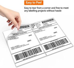 50-4000 Premium 8.5″ X 5.5″ Half Sheet Self Adhesive Shipping Labels 2 Per Sheet