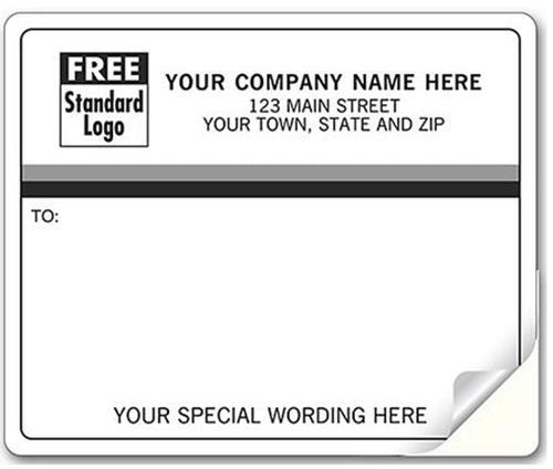 3796 Mailing Labels Laser Inkjet with Black Gray Stripes4x3 1/3″QTY600