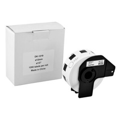 3x 1200 Round White Paper Label 1/2″ DK-1219 for Brother, with Cartridge Frames