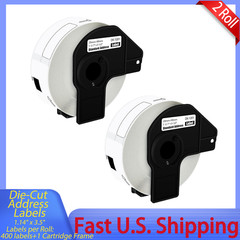 2x DK1201 Die-Cut Address Labels 1.14″ x 3.5″(29 mm x 90 mm)For Brother QL-1100