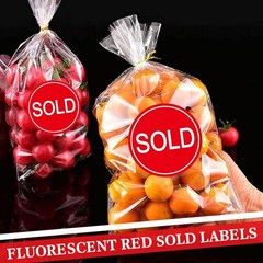2 Inch Sold Stickers Fluorescent Red Sold Labels – Sold Point of Sale Pricing…