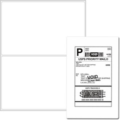 Half Sheet Laser & Inkjet – Rounded Corner Shipping Address Labels – 5-1/2″ X 8-