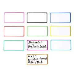 Dry Erase Magnetic Labels: 40PCS, 4×2” Magnets Name Tags Plates for School Cl…
