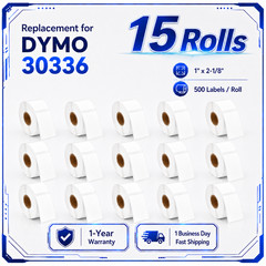 15Rolls 1”x2-1/8” Small Multipurpose 500 Labels 30336 For Dymo Labelwriter 450