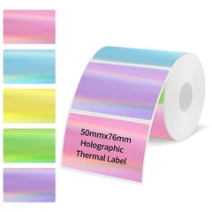 3X2 Inch Holographic Thermal Labels, Colorful Direct Thermal Stickers Label, S