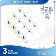 12Rolls 59mmx102mm Large White Shipping 300 Labels 30256 For Dymo LabelWriter