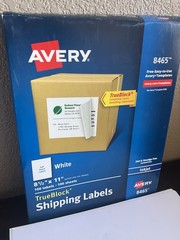 165 Labels Avery 8465 Full Sheet Shipping Labels 8.5″ x 11″ White Inkjet