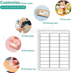 Premium 1″ x 2 5/8″ Address Shipping Labels Adhesive 30 UP for Laser & Inkjet US