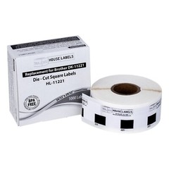 Non-OEM Fits BROTHER DK-1221 Square Labels (29/32″ x 29/32″) – 50 Rolls of 1000