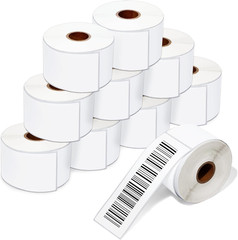 – 2″ X 8″ Direct Thermal Labels (2500 Count, 10 Rolls) – Long Format Barcode Sti