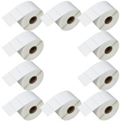10 ROLLS 2”X1” 1300/RL Direct Thermal Labels For Zebra LP2824 2422 2844 ZP450