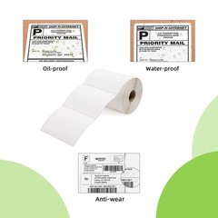 4″x3″ Direct Thermal Shipping Labels – 12 Rolls, 500 Labels/Roll, Barcode Sticke