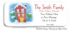 Scenic Winter New Home Sweet Home Moving Snowfall Return Address Labels