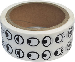 Black White Eye Stickers Labels -2000 Pcs per Roll
