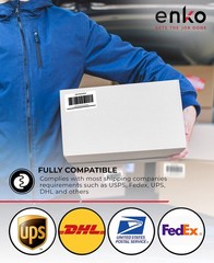 enKo – 5-1/2 x 8-1/2 Inch Label – White Blank – 2 Per Sheet Half Shipping Lab…