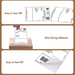 Thermal Direct Labels – 4 x 6 inches Per Fanfold Labels – Pack of 500 Perfora…