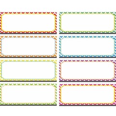 Big Magnetic Dry Erase Labels Name Plates White Board 32 Labels 8 Colors,5.5″…