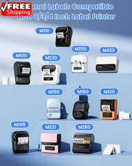 1.57″X1.18″(40X30Mm) Label, 6 Rolls M110/M100/M150/M250/M220 Thermal Paper – Mul