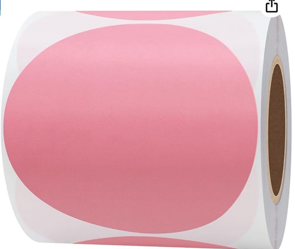 MUNBYN 3 in Circle Thermal Sticker Labels Self-Adhesive Round 500 Labels/1 Roll