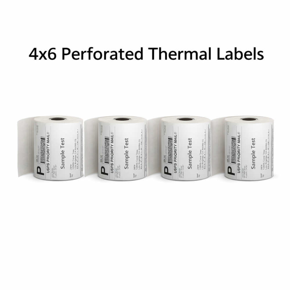 4 Rolls 4×6 Direct Thermal Shipping Labels – 250 per roll – 1000 labels