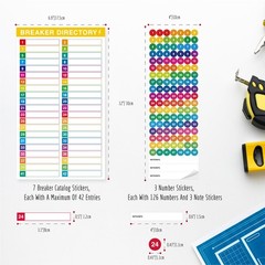 4 Pieces Circuit Breaker Box Labels Waterproof Fuse Box Sticker Directory Label